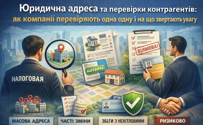 Юридична адреса та перевірки контрагентів: як компанії перевіряють одна одну і на що звертають увагу